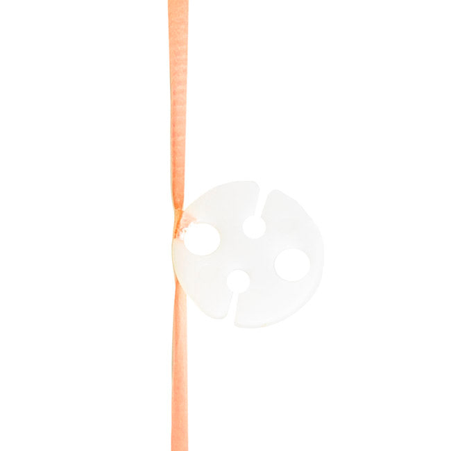 Pre Cut Balloon Ribbon with Clip Pk25 Peach (1.5m)