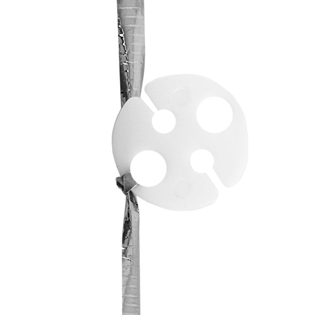 Pre Cut Balloon Ribbon with Clip Pk25 Metallic Silver (1.5m)