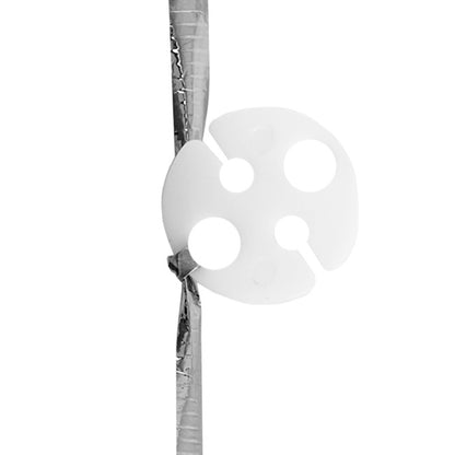 Pre Cut Balloon Ribbon with Clip Pk25 Metallic Silver (1.5m)