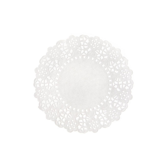 Paper Doily Round 24 Pack White (114mmD)