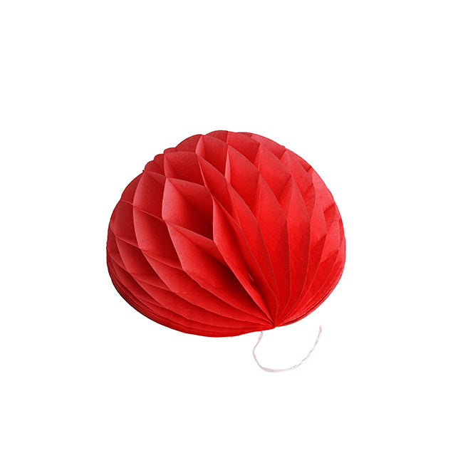 Hanging Honeycomb Ball Pack 4 Red (25cmD)