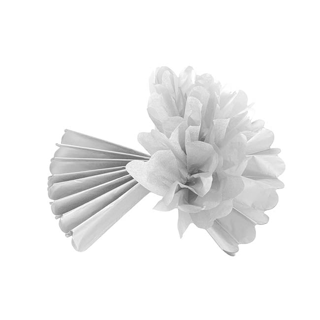 Hanging Tissue Pom Pom Pack 3 Silver (30cmD)