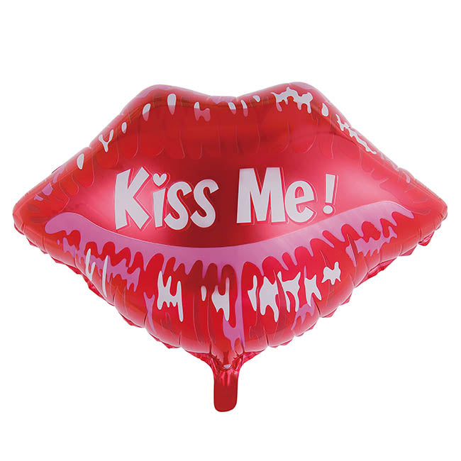 Foil Balloon 23" Red Lip Kiss Me (58x51cm)