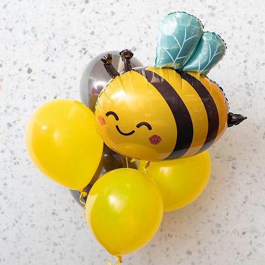 Foil Balloon Happy Bee Yellow (54Lx50cmH)