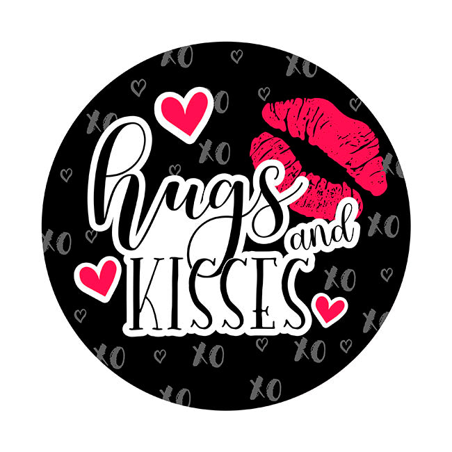Foil Balloon 9" (22.5cmD) Pack 10 Hugs and Kisses