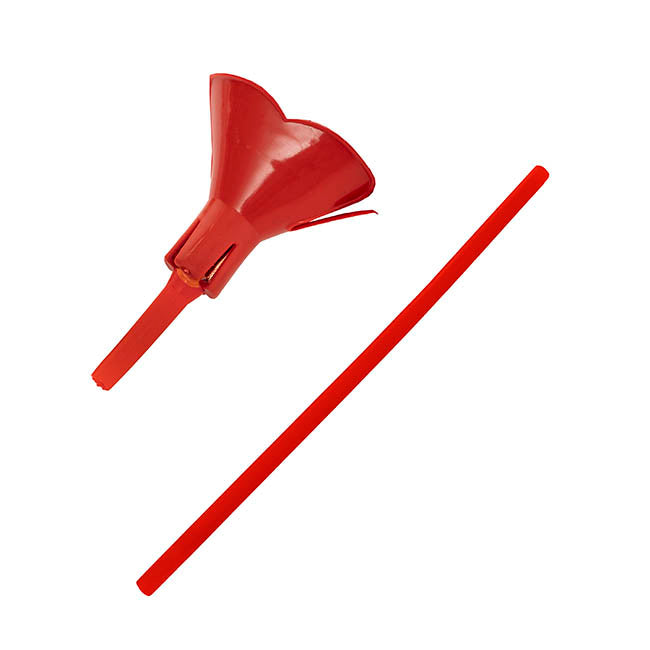 Foil Balloon 9" (22.5cmD) Pack 5 Air Fill Love Heart Red