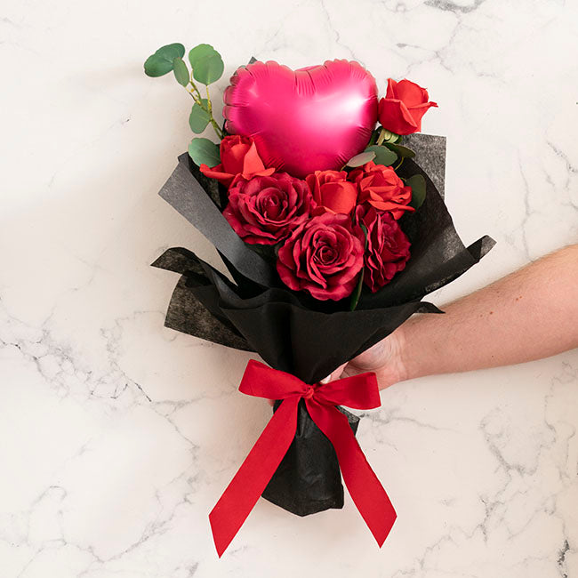 Foil Balloon 9" (22.5cmD) Pack 10 Love Heart Hot Pink