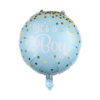 Foil Balloon 18" It's a Boy Confetti Baby Blue (45cmD)