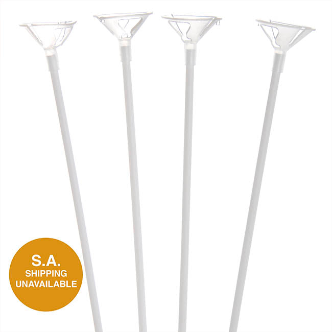 Balloon Cup and Stick Clear Pack 50 (40cm)