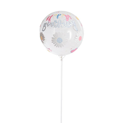 Bubble (Bobo) Balloon Cup & Stick Pack 20 Clear (70cmH)