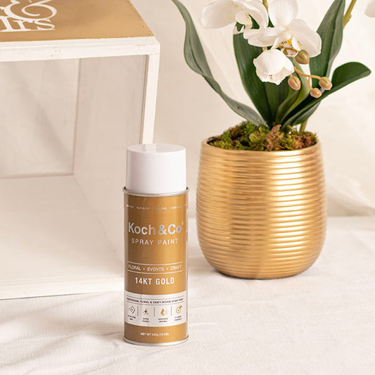 Floral Event Craft Spray Paint Metallic 14KT Gold (340g)