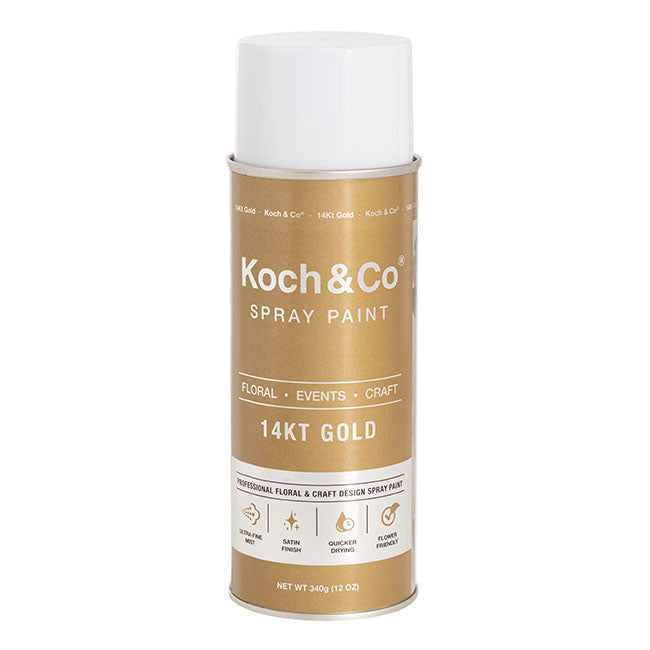 Floral Event Craft Spray Paint Metallic 14KT Gold (340g)