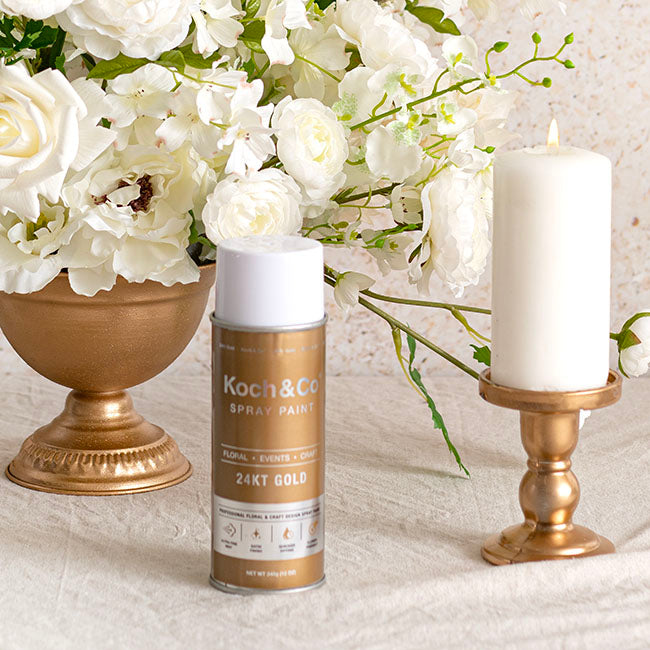 Floral Event Craft Spray Paint Metallic 24KT Pure Gold 340g
