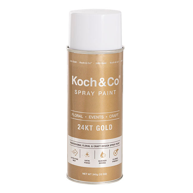 Floral Event Craft Spray Paint Metallic 24KT Pure Gold 340g