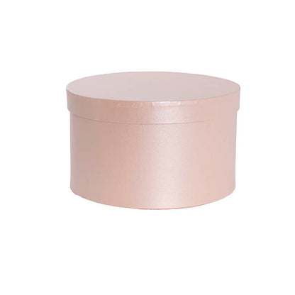 Gift Flower Box Rippled Round Blush Pink Set 2 (24x14.5Hcm)