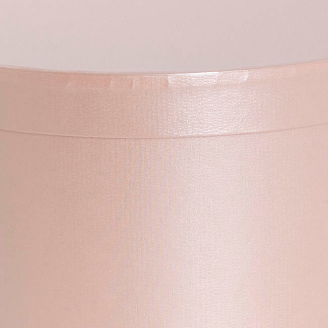 Gift Flower Box Rippled Round Blush Pink Set 2 (24x14.5Hcm)