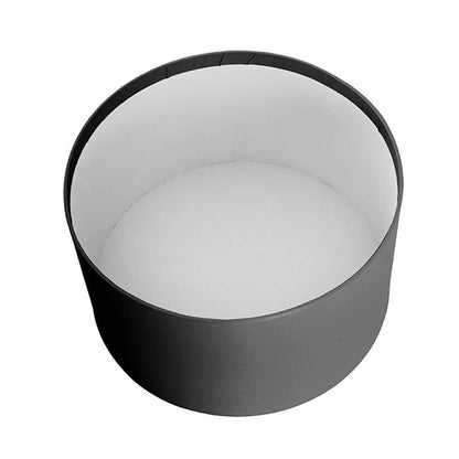 Gift Flower Box Ribbed Round Black Set 2 (24x14.5Hcm)