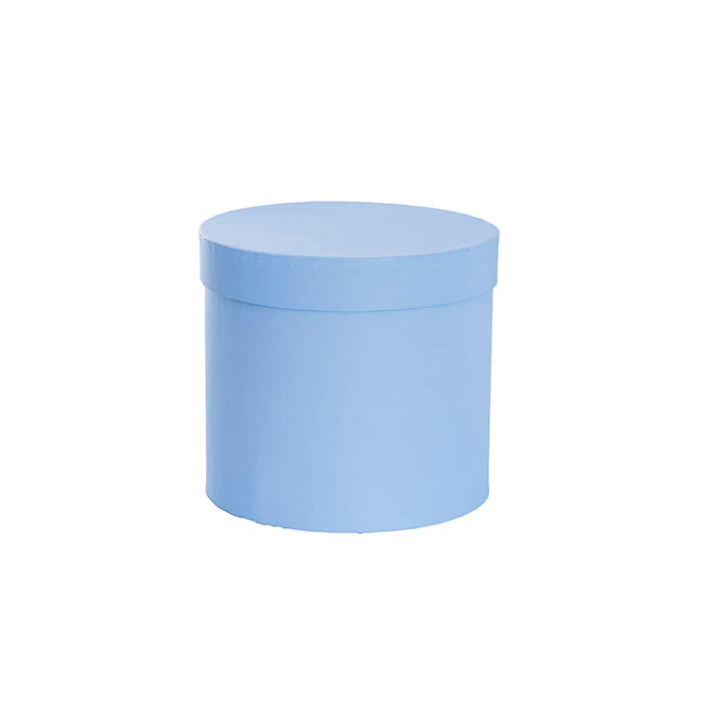 Flower Gift Hat Box Round Airy Blue (15cmWx13.5cmH)