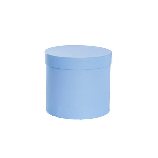 Flower Gift Hat Box Round Airy Blue (15cmWx13.5cmH)
