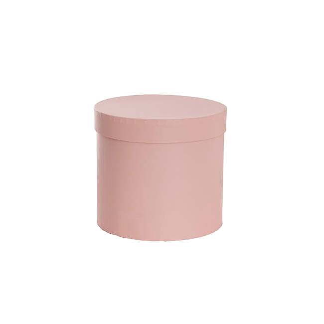 Flower Gift Hat Box Round Baby Pink (15cmWx13.5cmH)