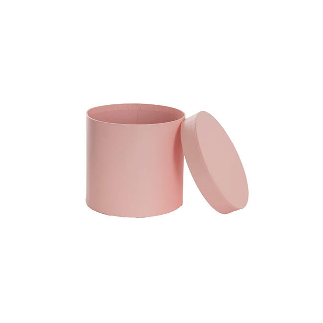 Flower Gift Hat Box Round Baby Pink (15cmWx13.5cmH)