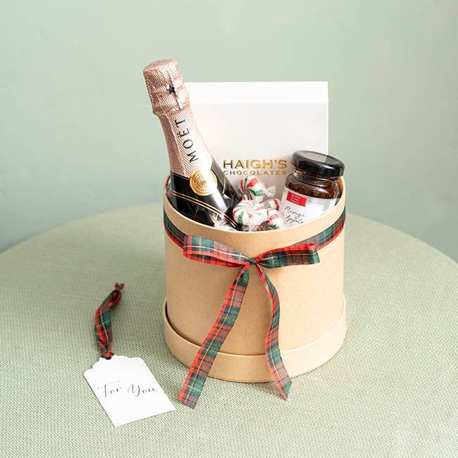 Flower Gift Hat Box Round Kraft Brown (15cmWx13.5cmH)