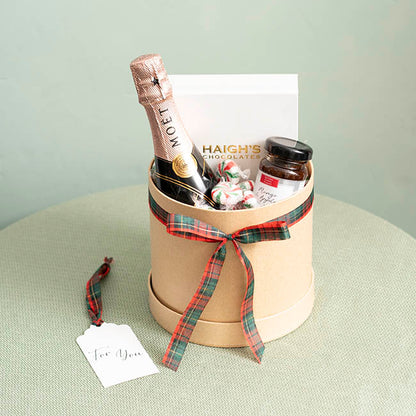 Flower Gift Hat Box Round Kraft Brown (15cmWx13.5cmH)