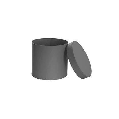 Flower Gift Hat Box Round Charcoal (15cmWx13.5cmH)