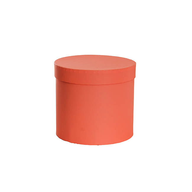 Flower Gift Hat Box Round Burnt Ochre (15cmWx13.5cmH)