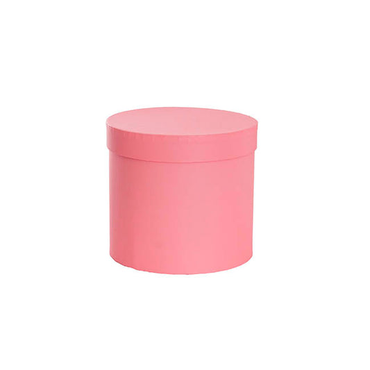 Flower Gift Hat Box Round Geranium Pink (15cmWx13.5cmH)
