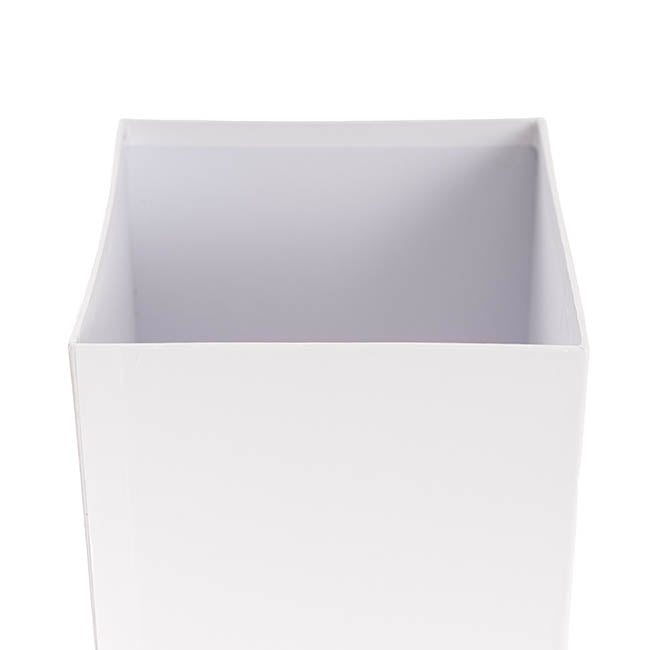 Flower Gift Hat Box Square White (15cmWx13.5cmH)
