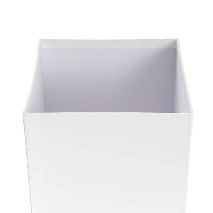 Flower Gift Hat Box Square White (15cmWx13.5cmH)