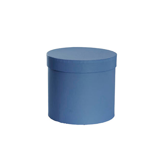 Flower Gift Hat Box Round Peacock Blue (15cmWx13.5cmH)