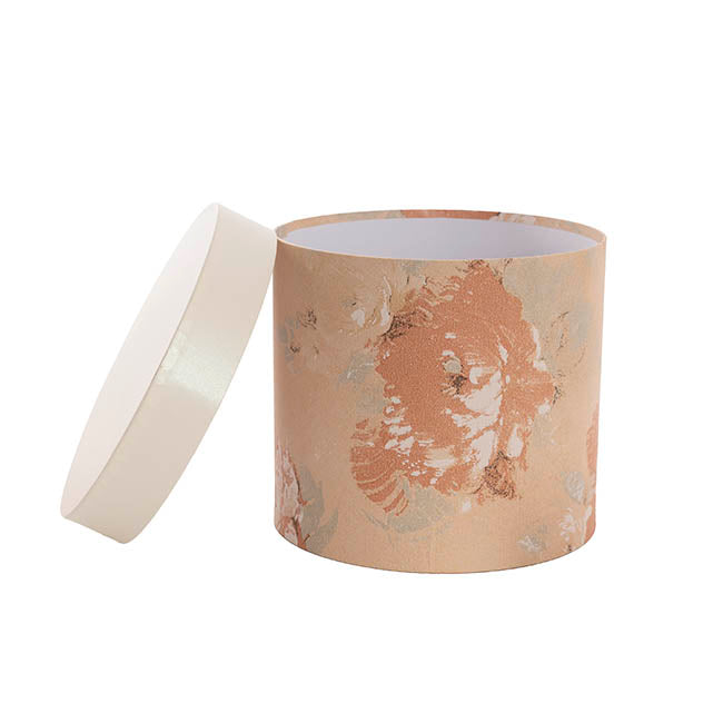 Flower Gift Hat Box Florals Blush Pink Set 2 (21.5cmWx19cmH)