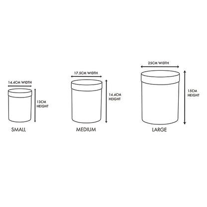 Gift Box Round Baby Pink (25cmDx15cmH) Set 3