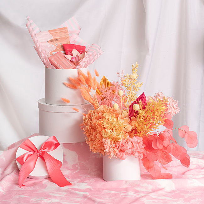 Gift Box Round White (25cmDx15cmH) Set 3