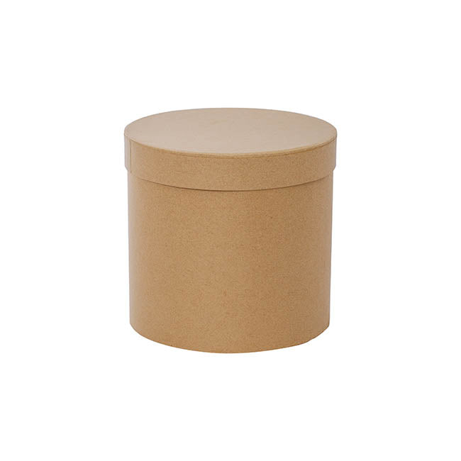 Gift Box Round Brown Kraft (17cmDx16cmH) Set 3