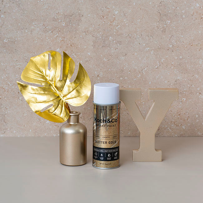 Floral Event Craft Spray Paint Glitter Gold (160g)