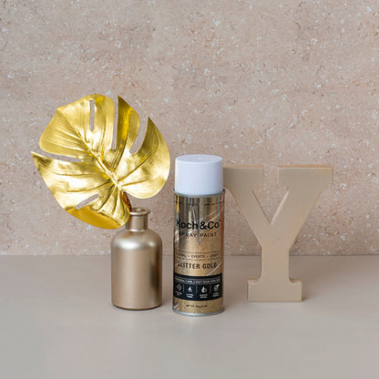 Floral Event Craft Spray Paint Glitter Gold (160g)