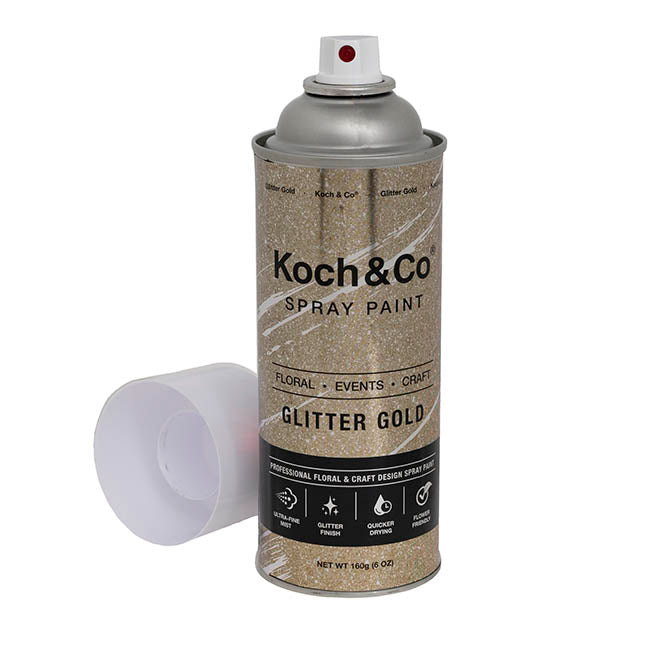 Floral Event Craft Spray Paint Glitter Gold (160g)