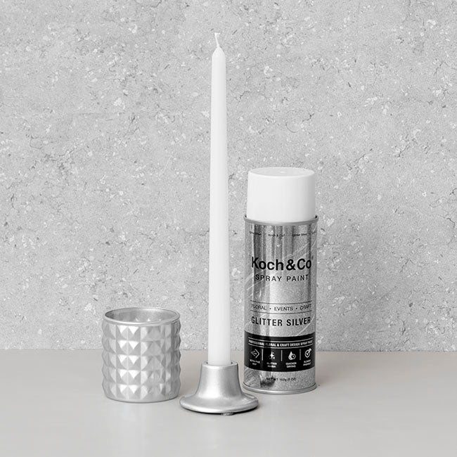 Floral Event Craft Spray Paint Glitter Silver (160g)