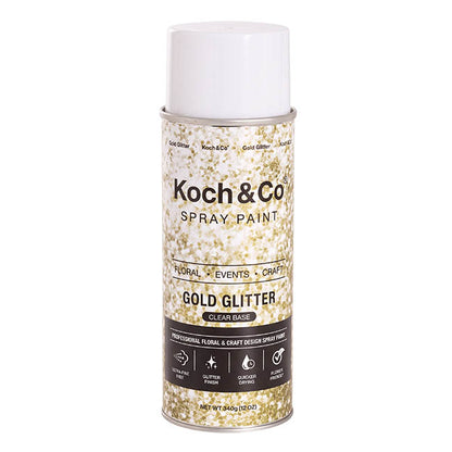 Floral Event Craft Spray Paint Clear Base Gold Glitter(340g)