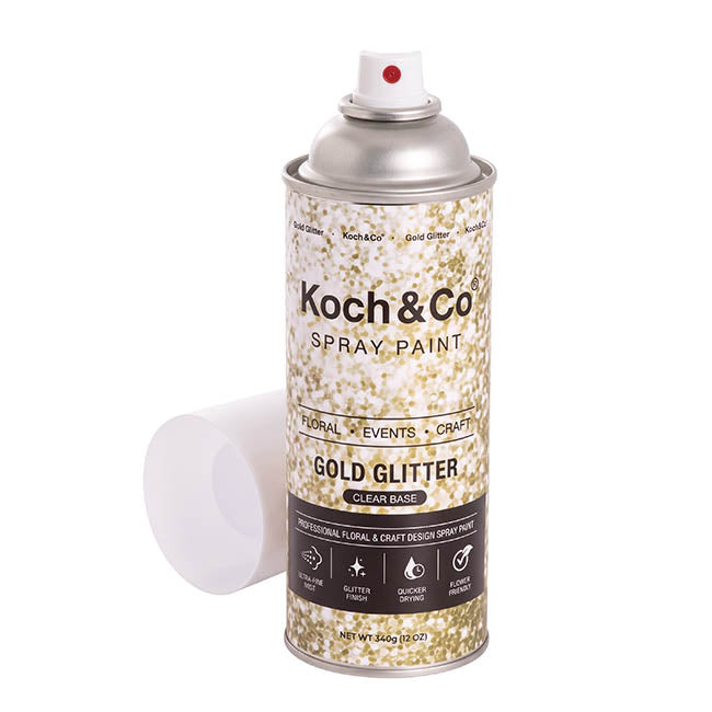Floral Event Craft Spray Paint Clear Base Gold Glitter(340g)