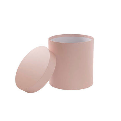Gift Flower Box Round Blush Pink Set 5 (21x21cmH)
