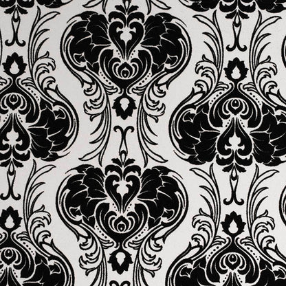 Flocked Gift Box Square Damask White Set 3 (21.5x21.5x14cmH)