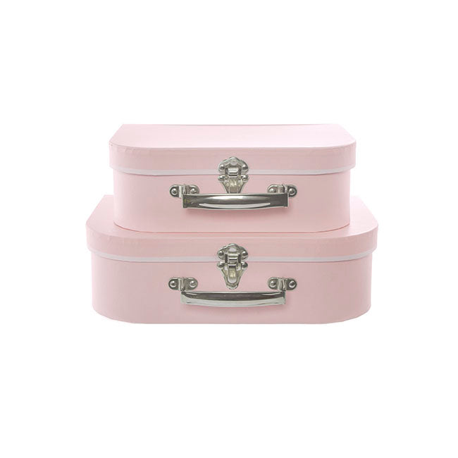 Suitcase Gift Box Baby Pink (30x20x9cmH) Set 2