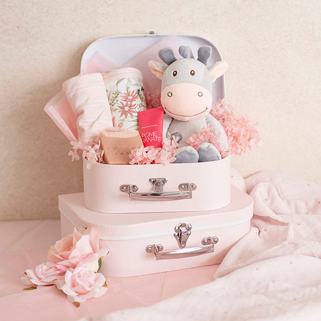 Suitcase Gift Box Baby Pink (30x20x9cmH) Set 2