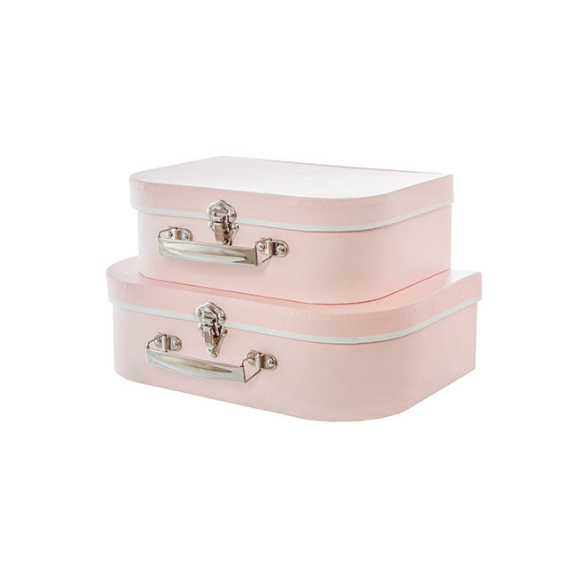 Suitcase Gift Box Baby Pink (30x20x9cmH) Set 2