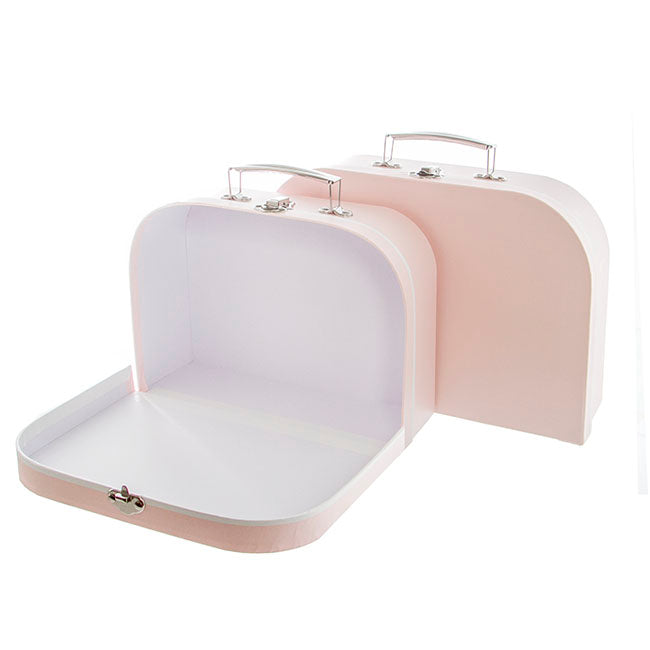 Suitcase Gift Box Baby Pink (30x20x9cmH) Set 2