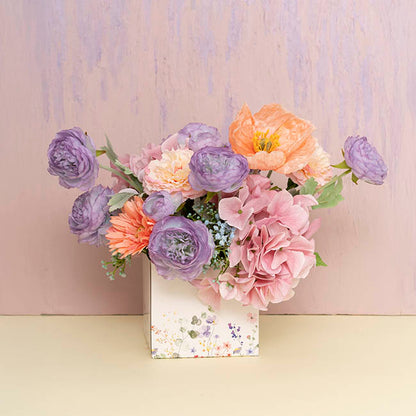 Posy Box Mini Flower Garden White Pack 10 (13x12cmH)